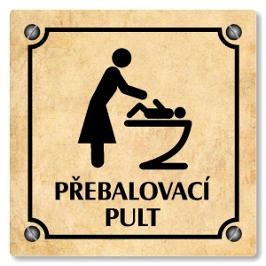 Přebalovací pult, 100x100mm, pergamen, Kansas